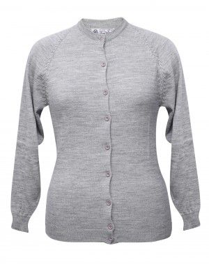 Women pure wool sweater light weight light grey